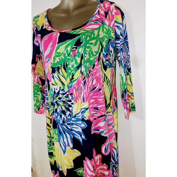 Lilly Pulitzer KENZIE Sz M Dress Rare Travelers Palm Pattern - Picture 5 of 8